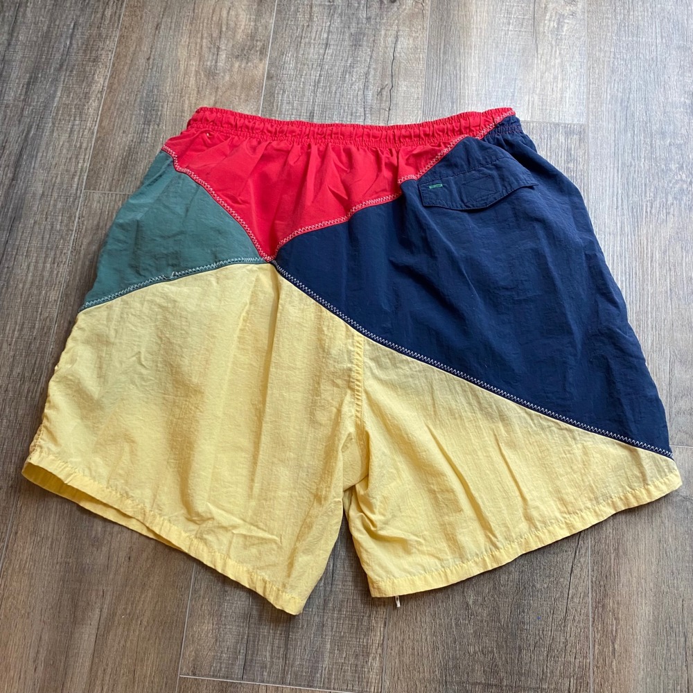 Vintage Tommy Hilfiger Tommy Trunks Colorblock Swim Shorts Mens Large Red Navy - Picture 2 of 8